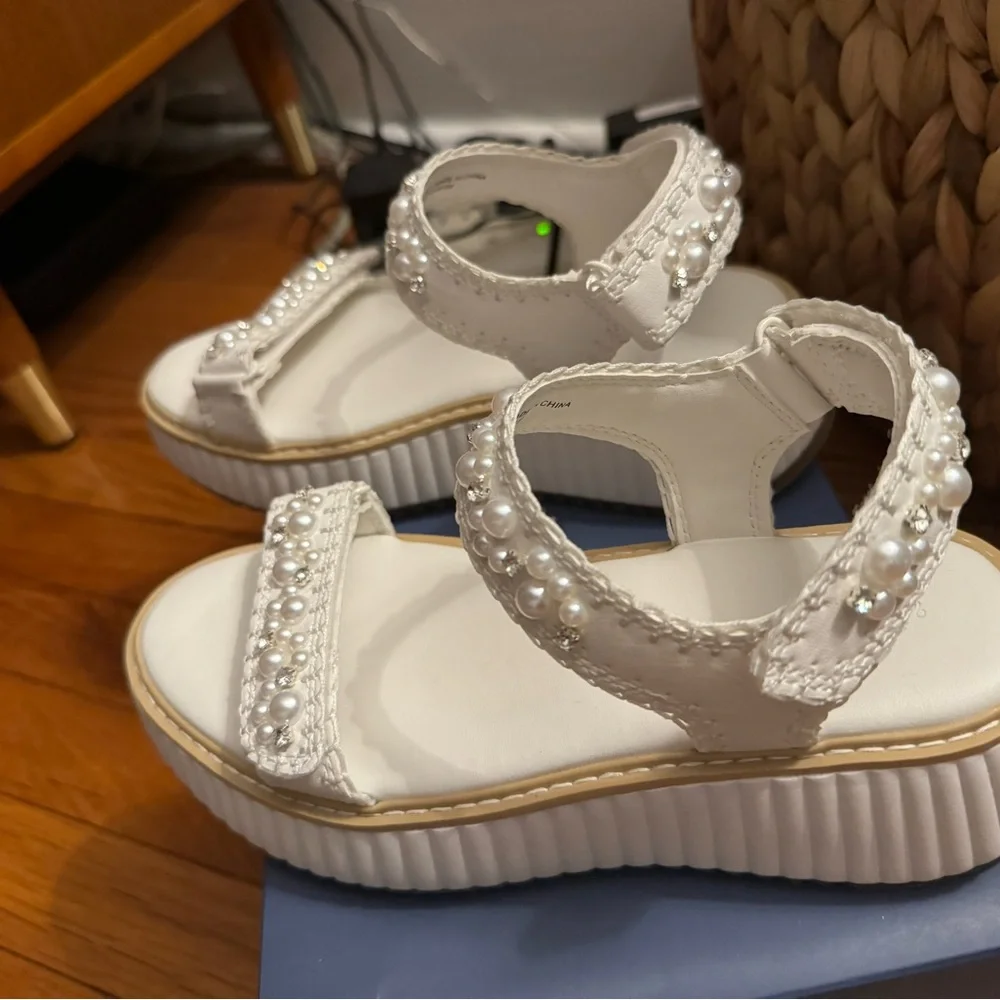 Custom Bridal Platform Sandal -Dolce Vita knock off - Picture 4 of 6